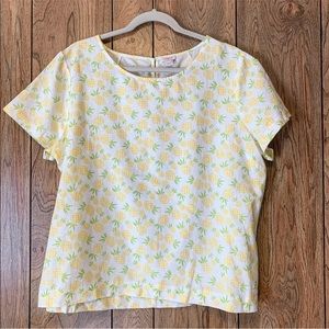 J. CREW | Women’s Pineapple Printed Linen Top